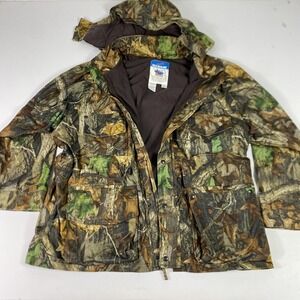 Walls Jacket Mens 2XL Multicolor Camo Parka Hooded Water-Pruf Hunting Lined